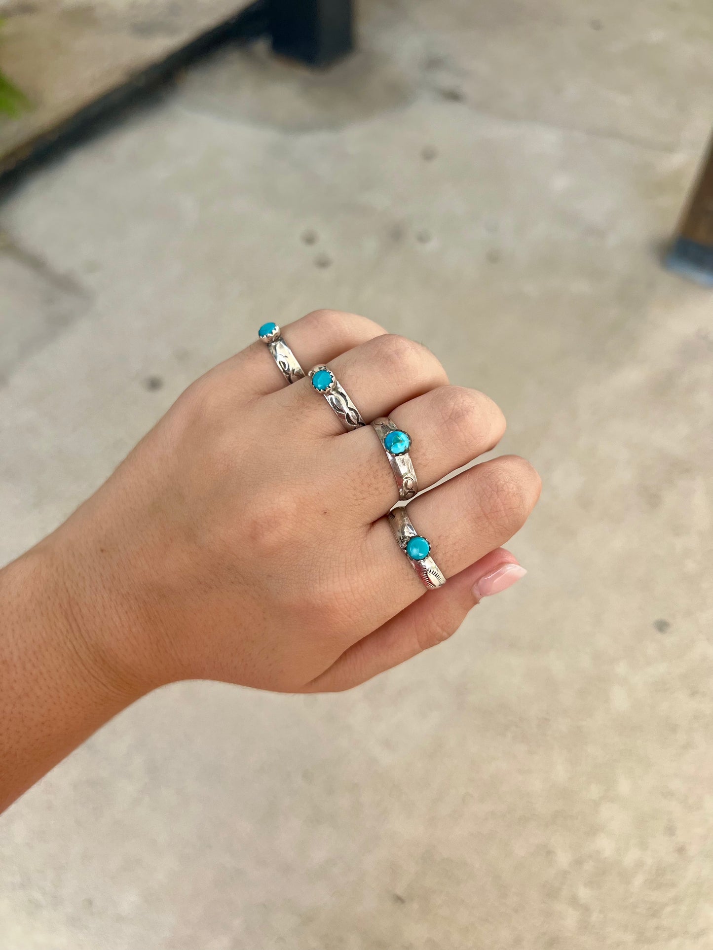 The Libby Genuine Turquoise Sterling Silver Ring