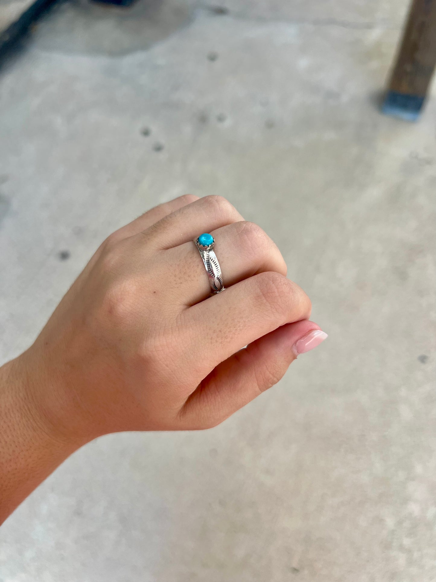 The Libby Genuine Turquoise Sterling Silver Ring