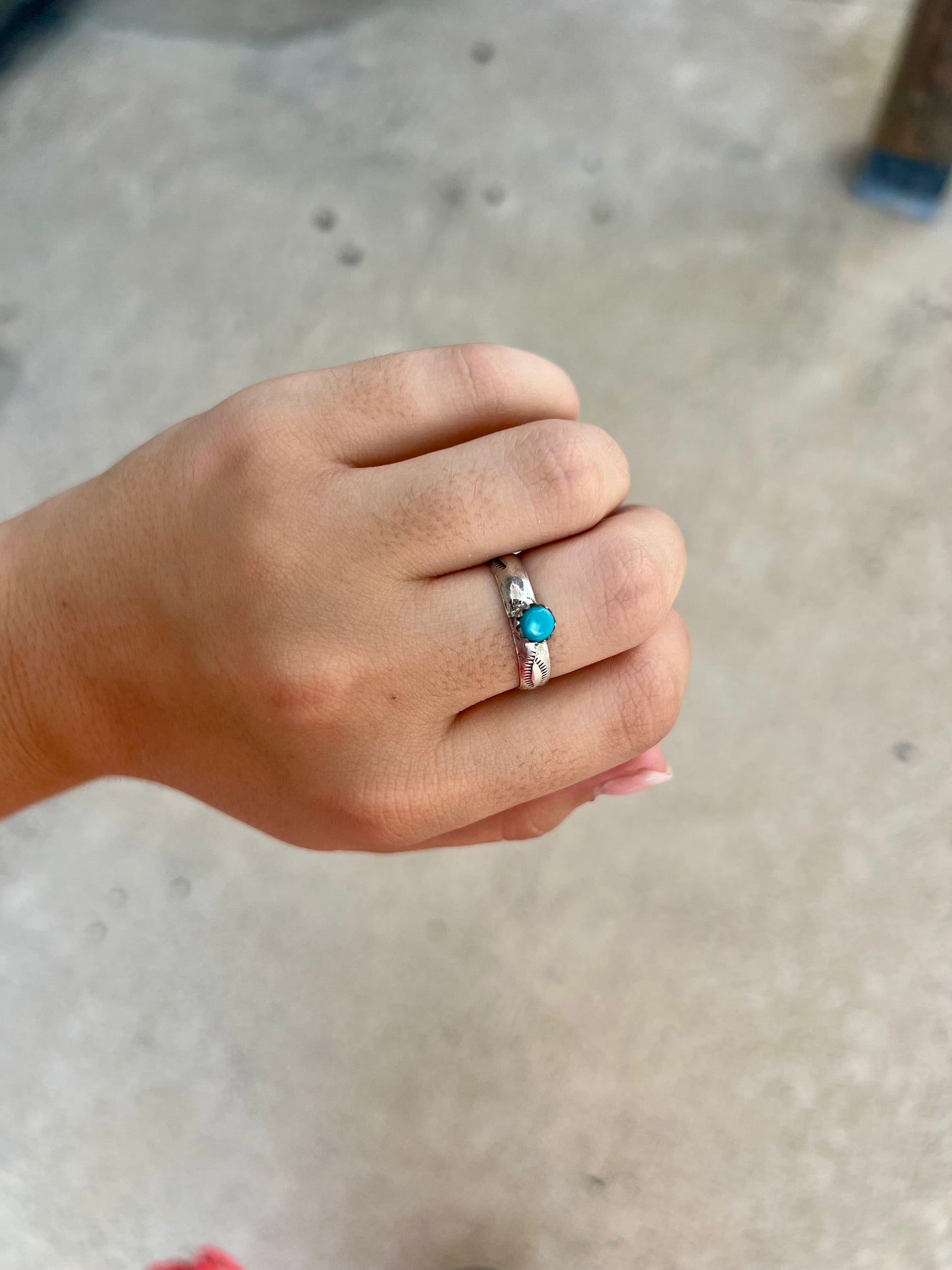 The Libby Genuine Turquoise Sterling Silver Ring