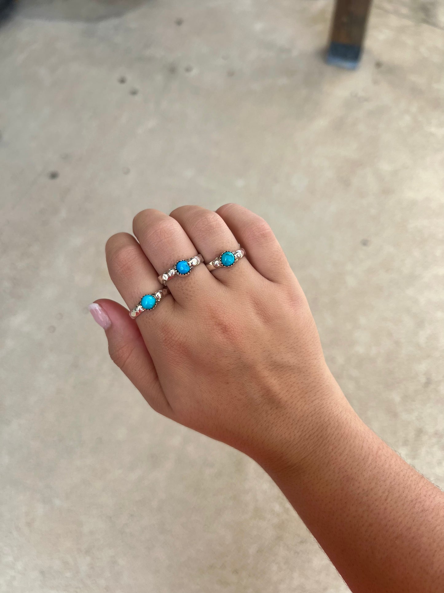 The Etta Genuine Turquoise Sterling Silver Ring