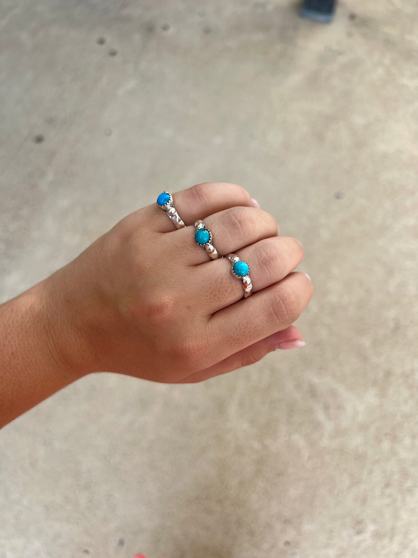 The Etta Genuine Turquoise Sterling Silver Ring