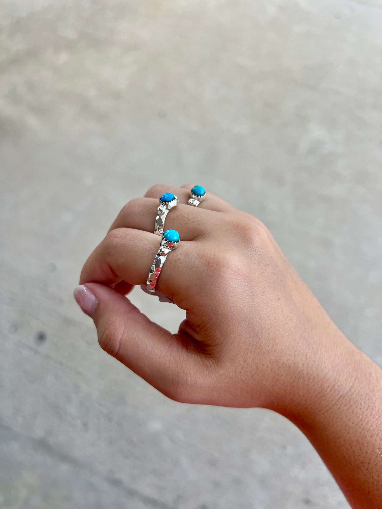 The Etta Genuine Turquoise Sterling Silver Ring