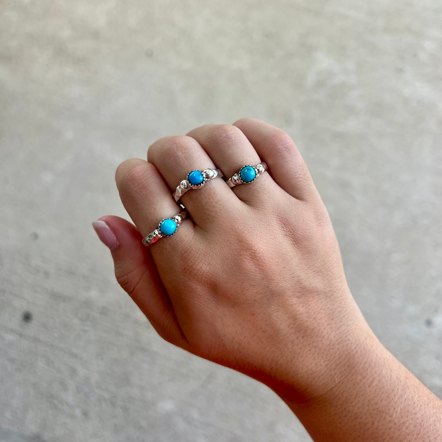 The Etta Genuine Turquoise Sterling Silver Ring