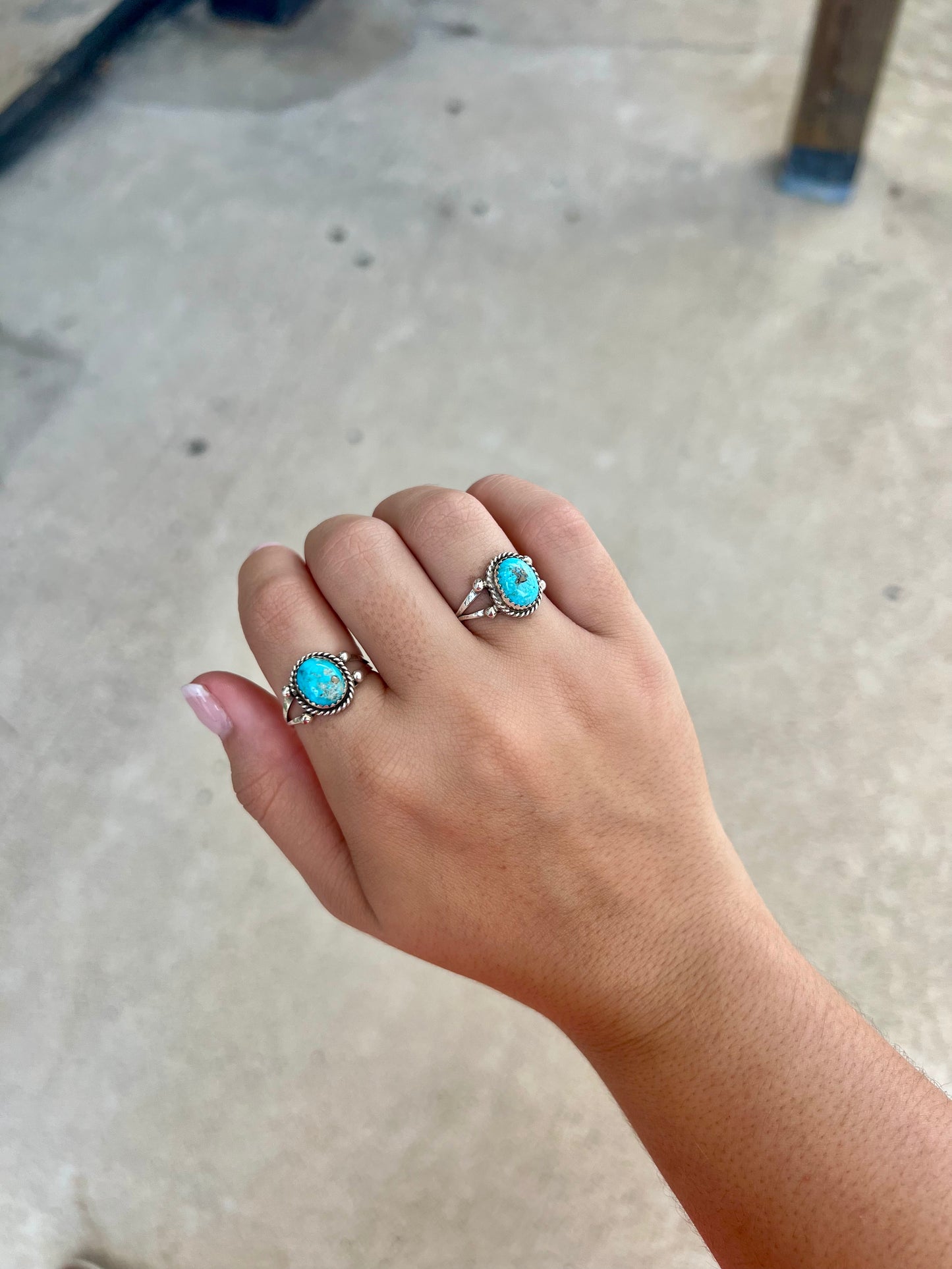 The Lainey Genuine Turquoise Sterling Silver Ring