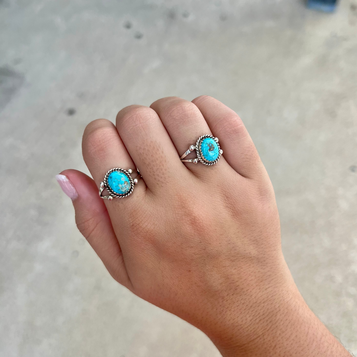 The Lainey Genuine Turquoise Sterling Silver Ring