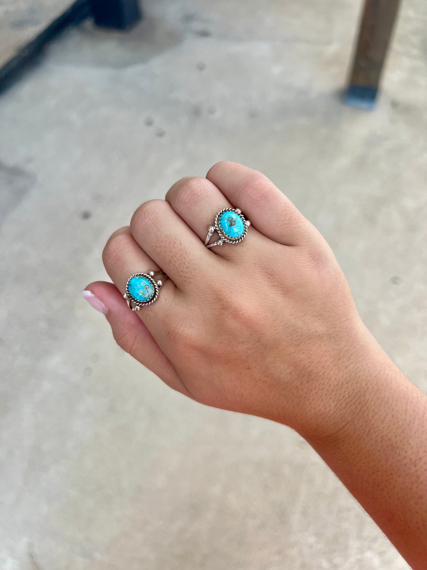 The Lainey Genuine Turquoise Sterling Silver Ring