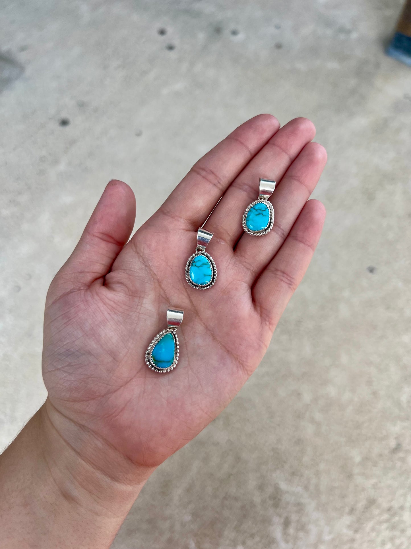 The Niki Genuine Turquoise Sterling Silver Pendant