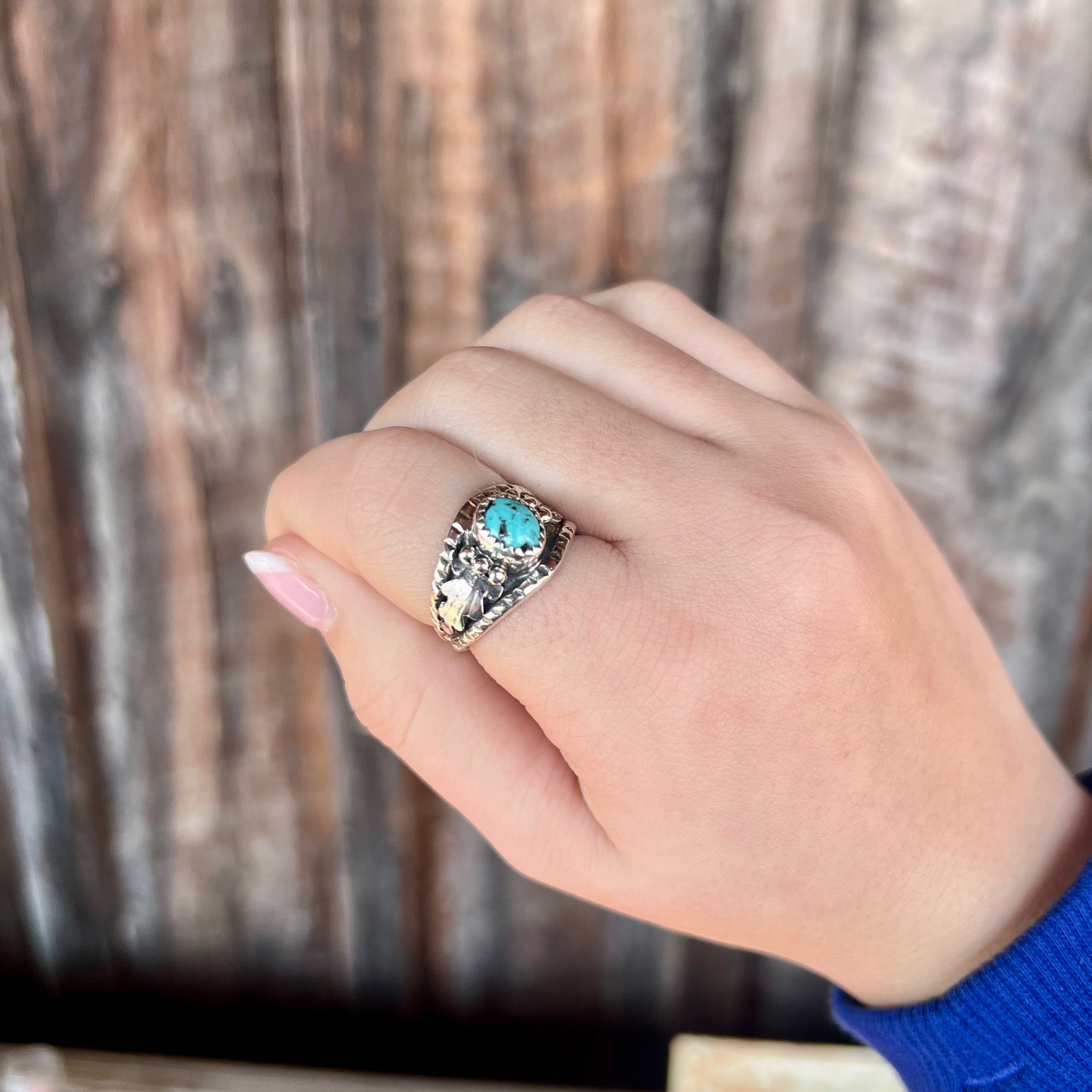 The Freebird Genuine Turquoise Sterling Silver Ring