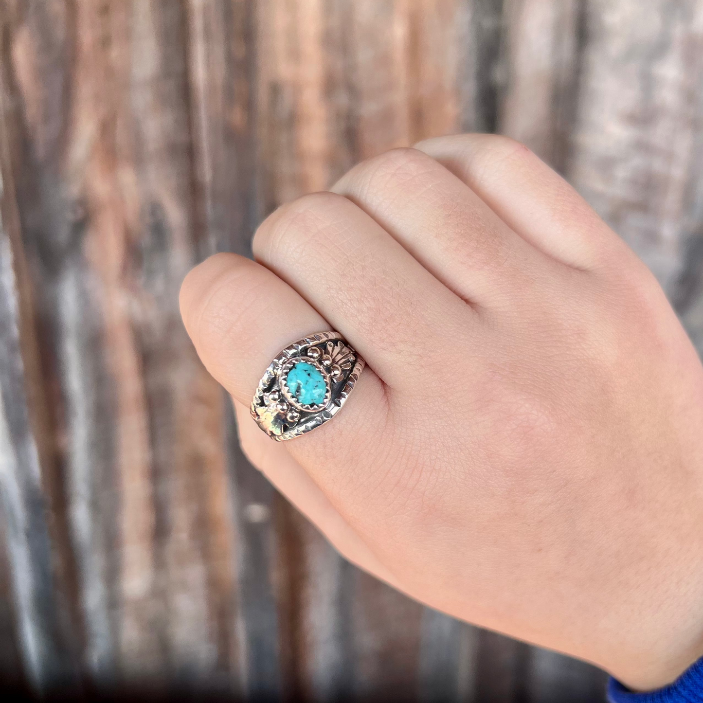 The Freebird Genuine Turquoise Sterling Silver Ring