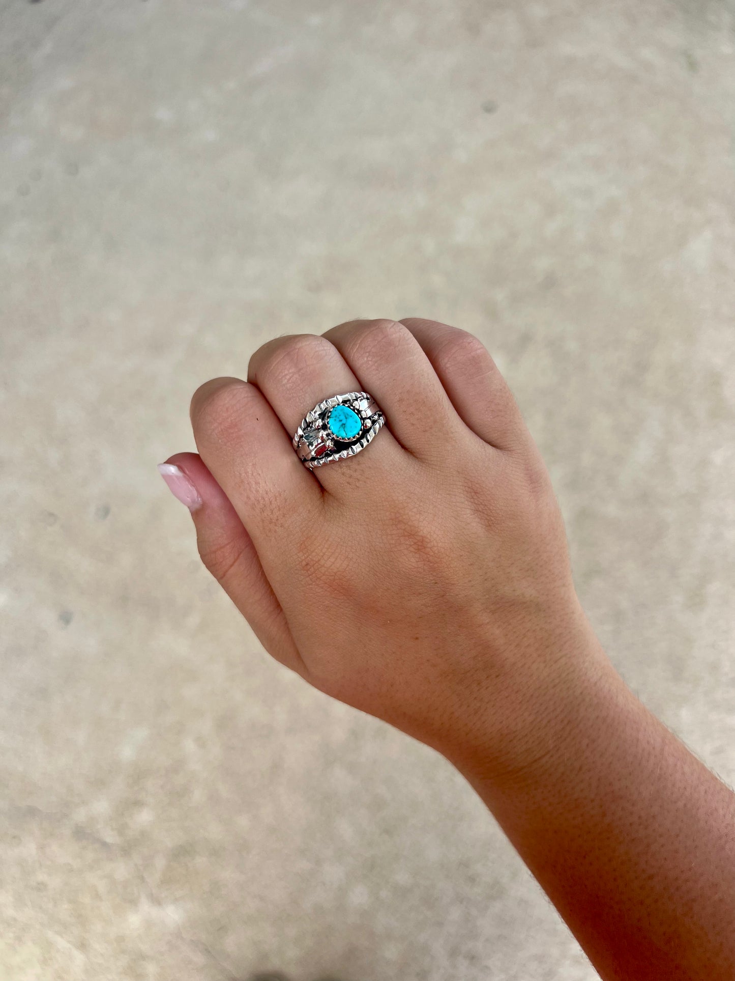 The Freebird Genuine Turquoise Sterling Silver Ring