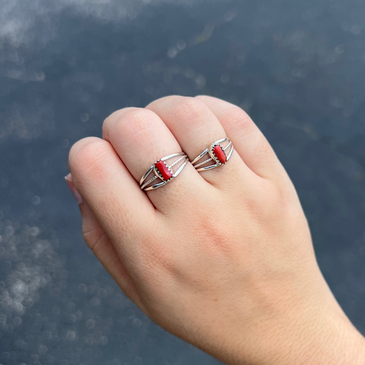 Lil Coral Sterling Silver Ring