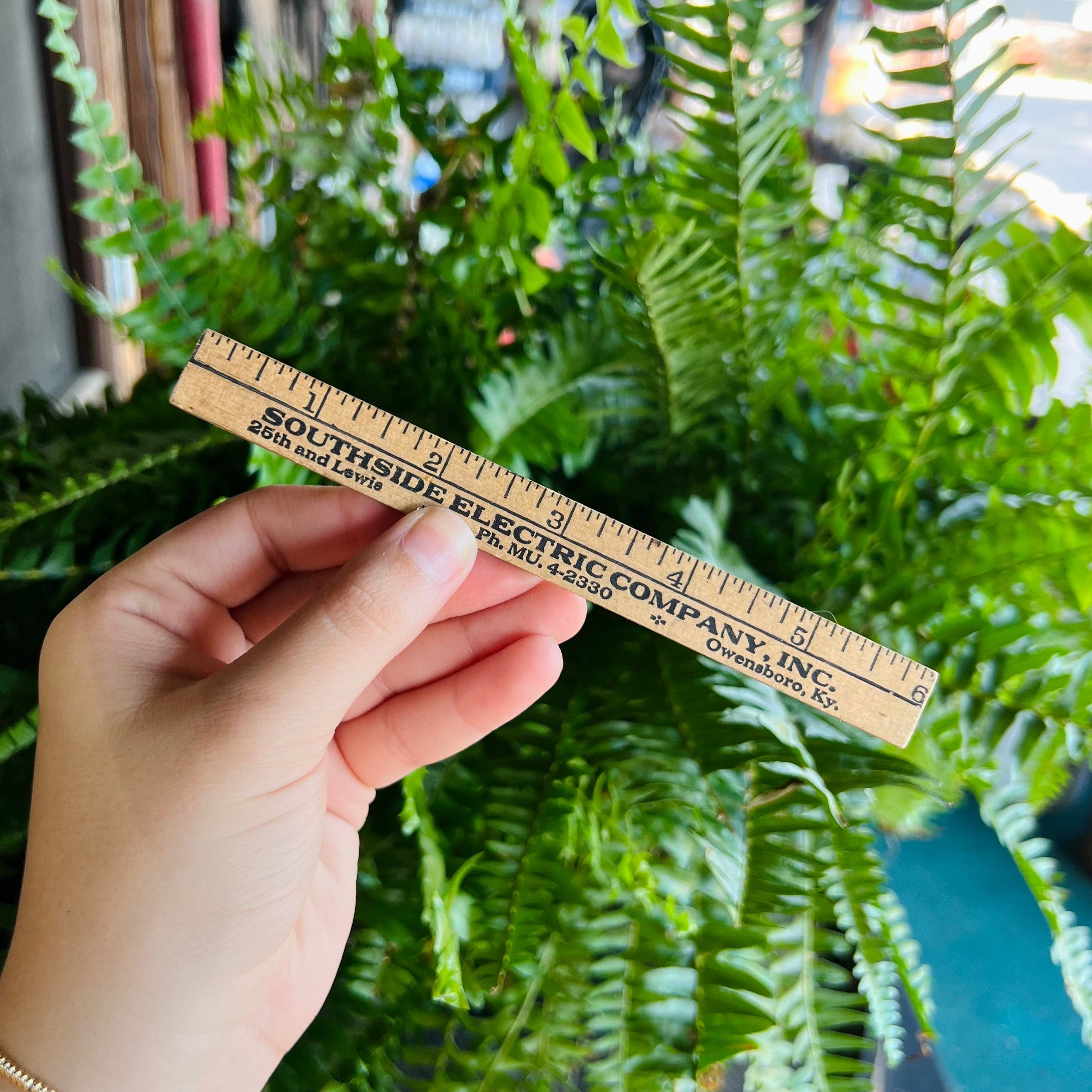 6 Inch Wooden Ruler Vintage Southside Electric Company, Inc - 6 inch wood ruler – The Olde ...