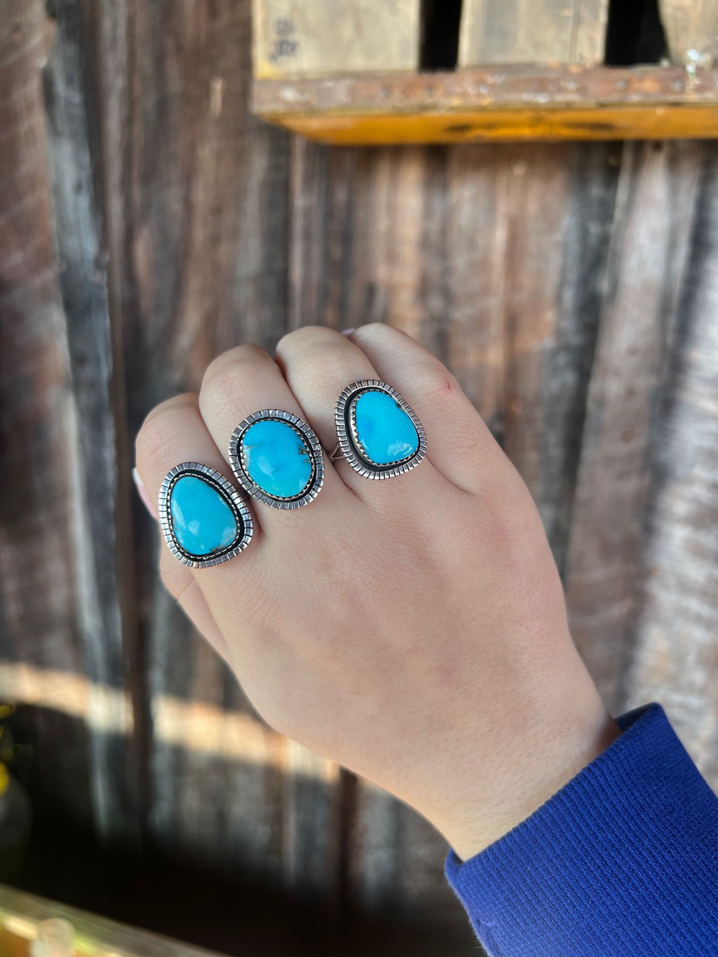 The Dallas Genuine Turquoise Sterling Silver Ring