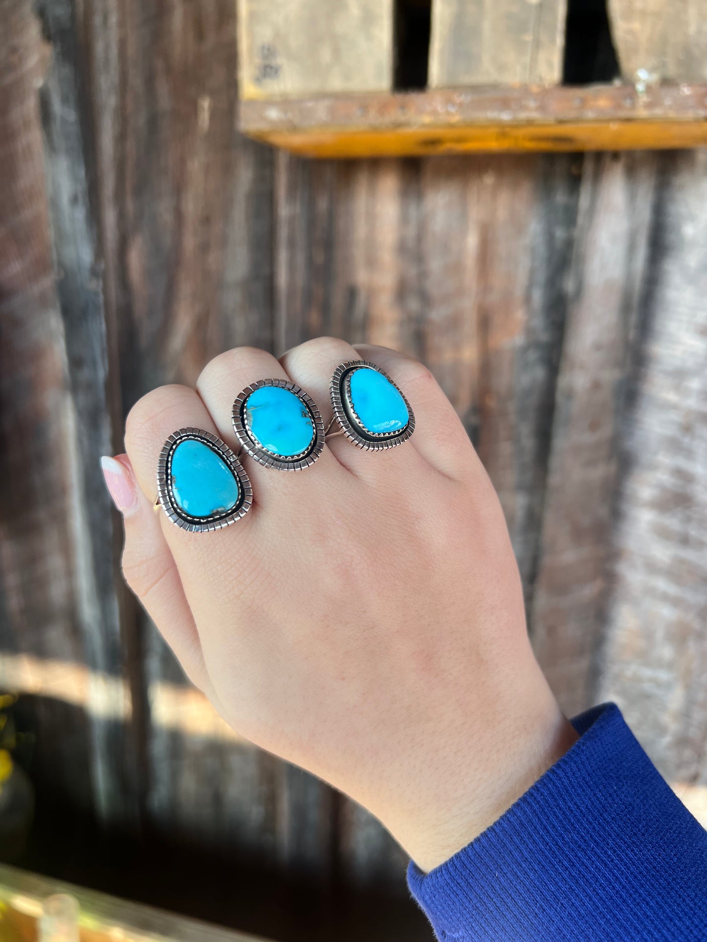 The Dallas Genuine Turquoise Sterling Silver Ring