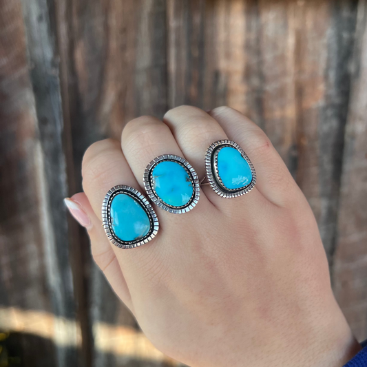 The Dallas Genuine Turquoise Sterling Silver Ring