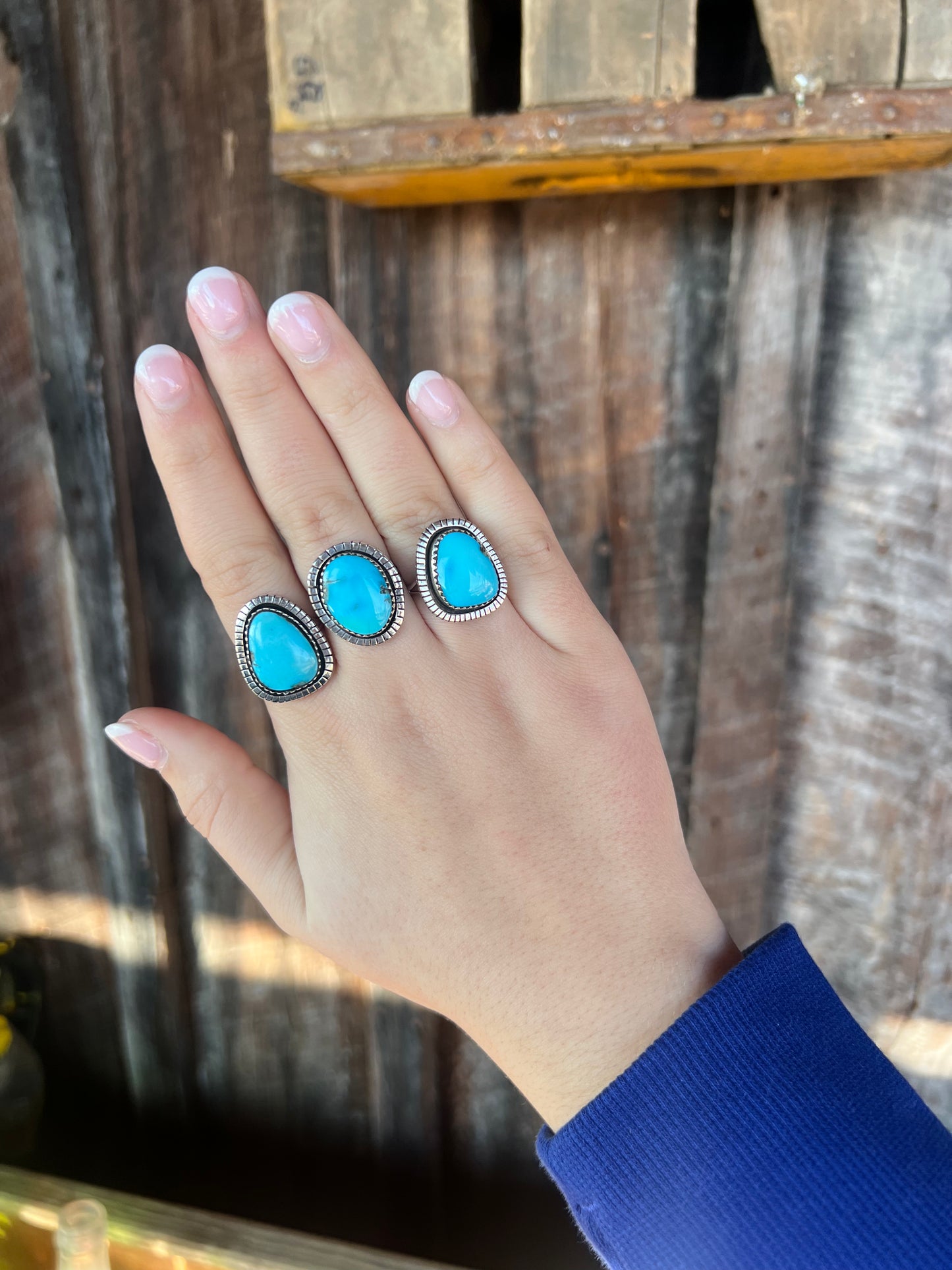 The Dallas Genuine Turquoise Sterling Silver Ring