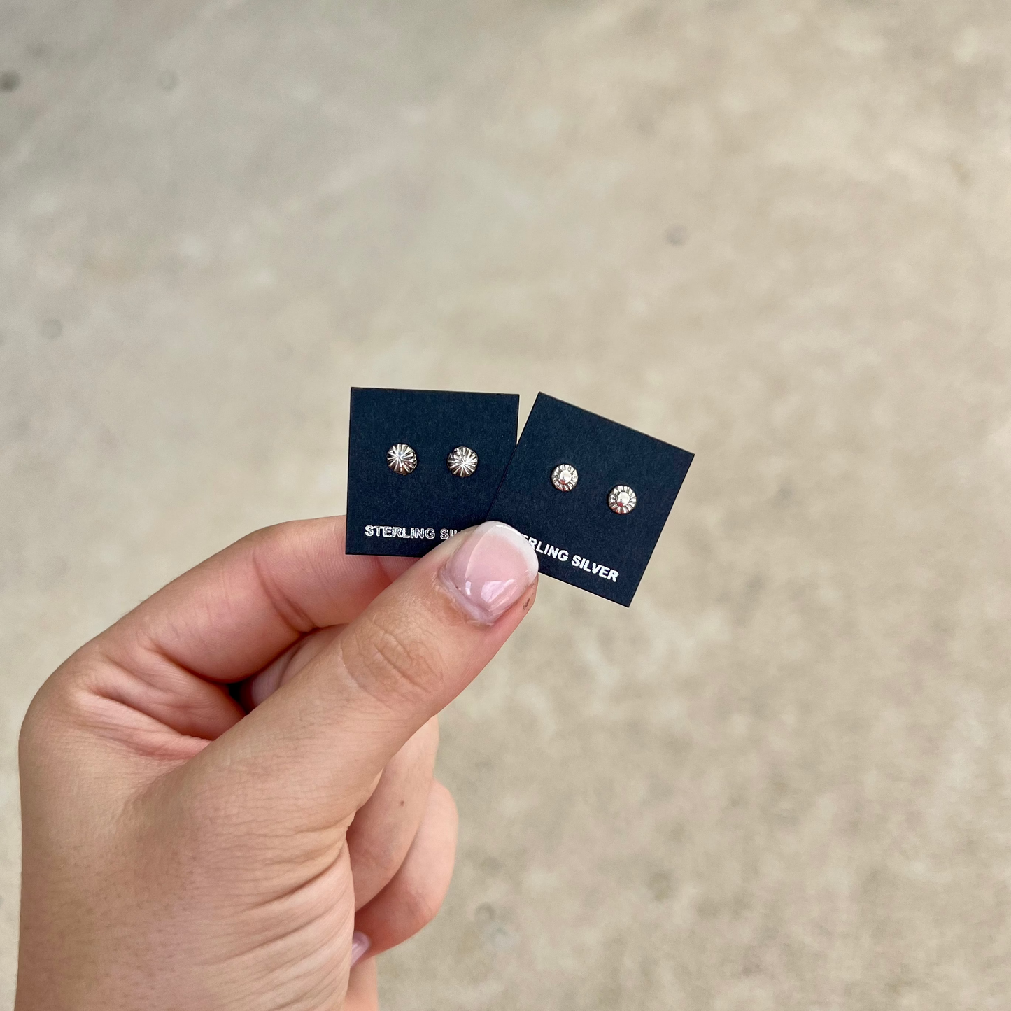 Sterling Silver Stamped Studs