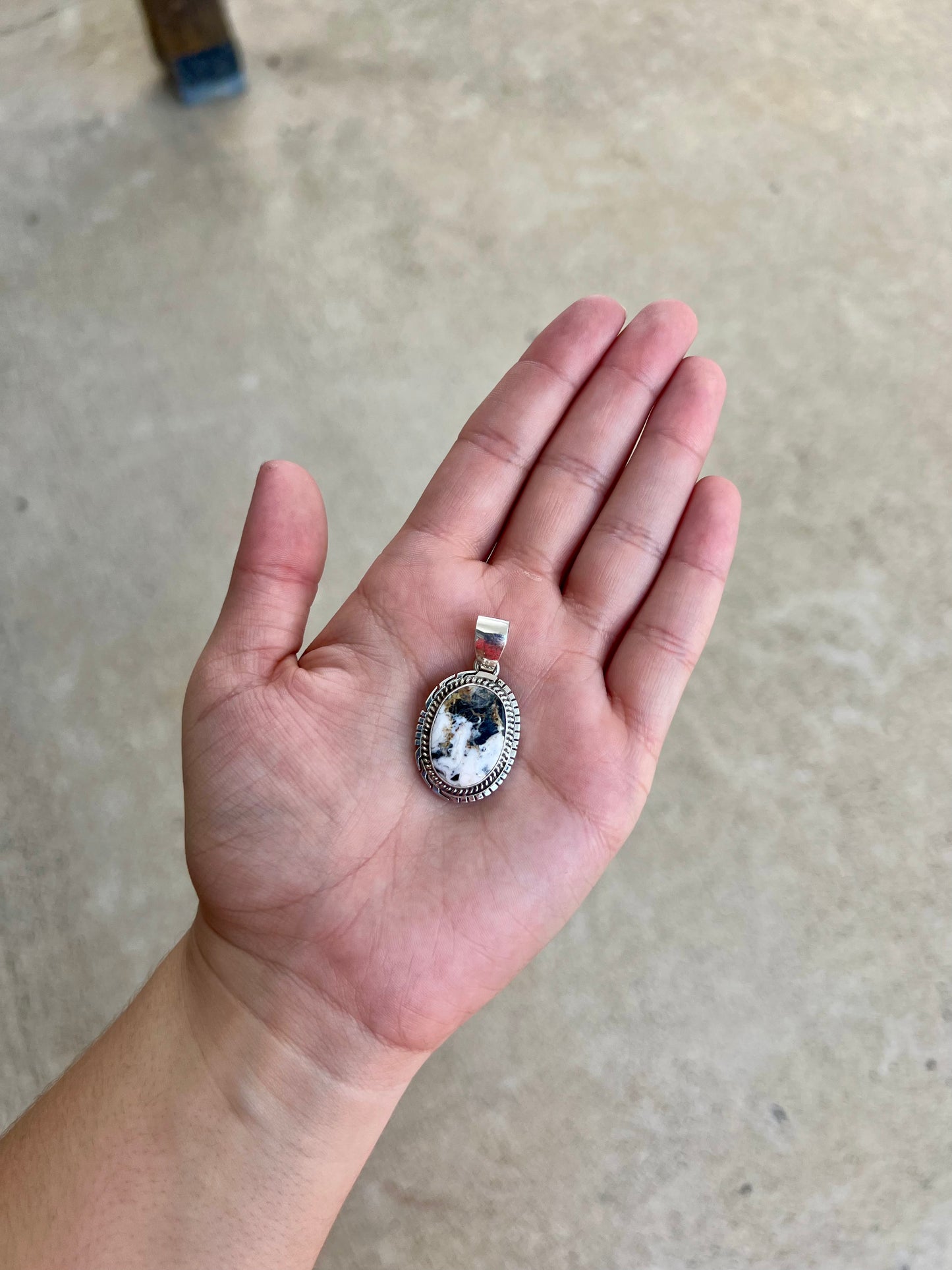Genuine Wild Horse Sterling Silver Pendant