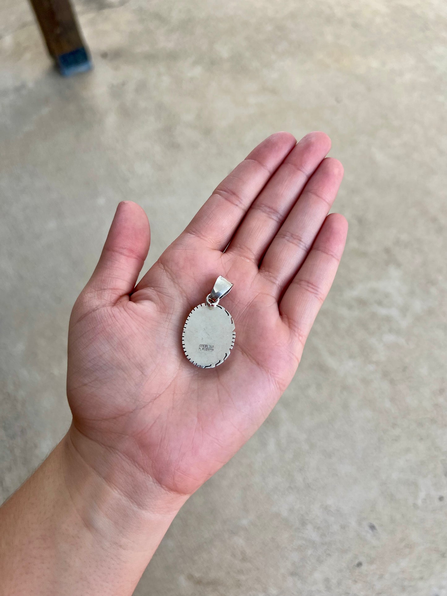 Genuine Wild Horse Sterling Silver Pendant