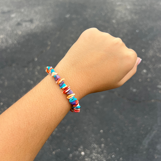 Spiny Oyster Sleeping Beauty Turquoise Nugget Bracelet