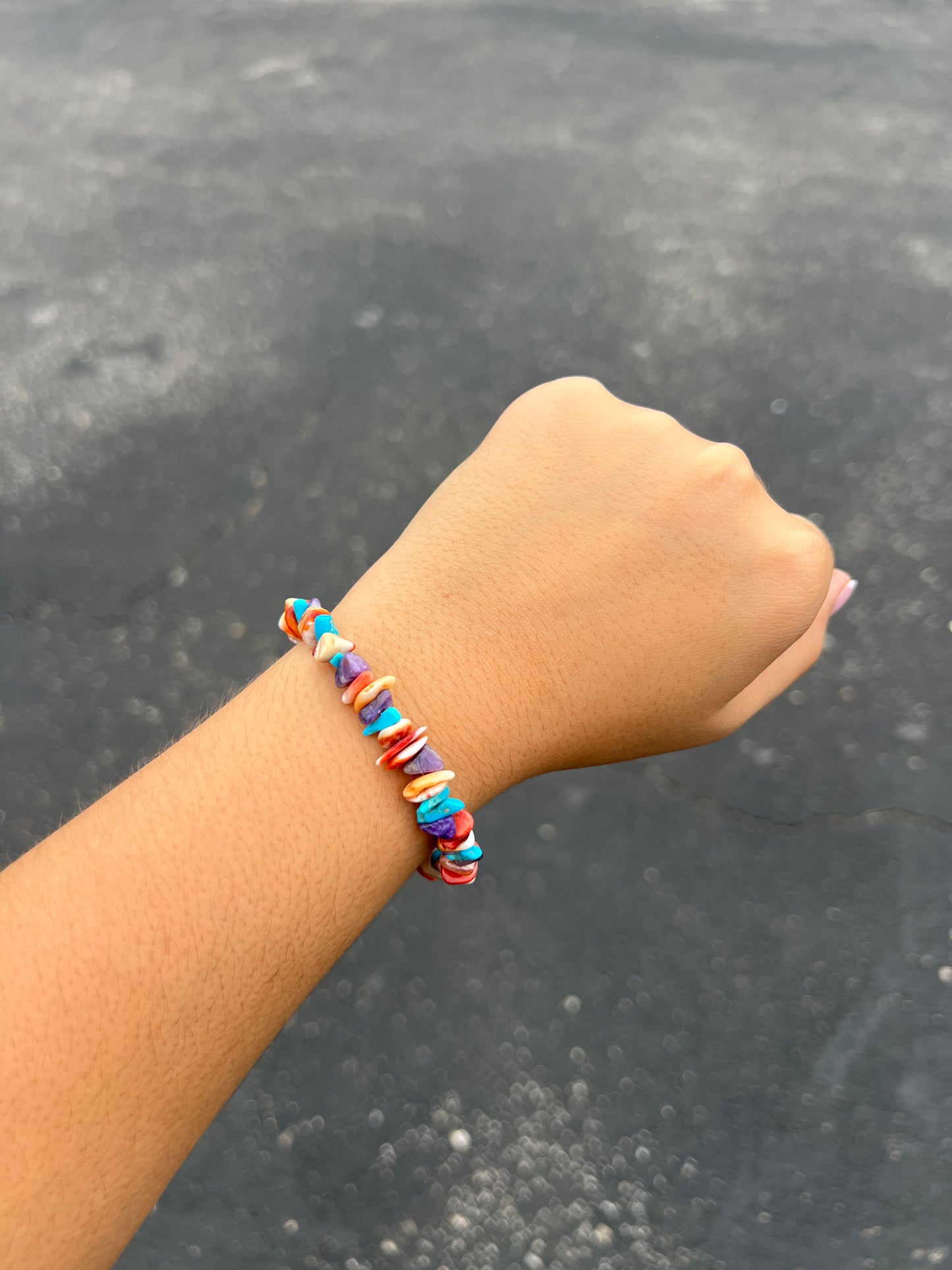 Spiny Oyster Sleeping Beauty Turquoise Nugget Bracelet