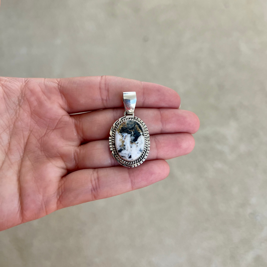Genuine Wild Horse Sterling Silver Pendant