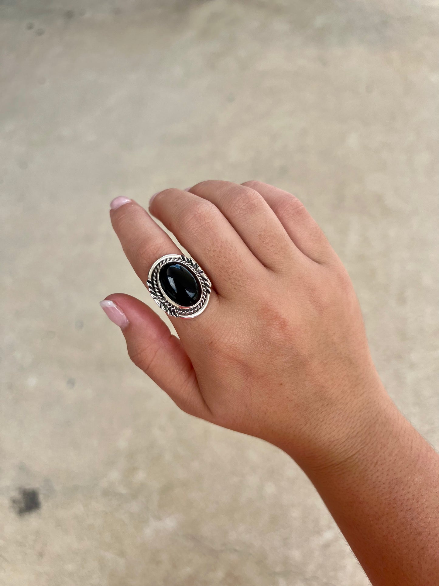 The Bex Black Onyx Sterling Silver Ring