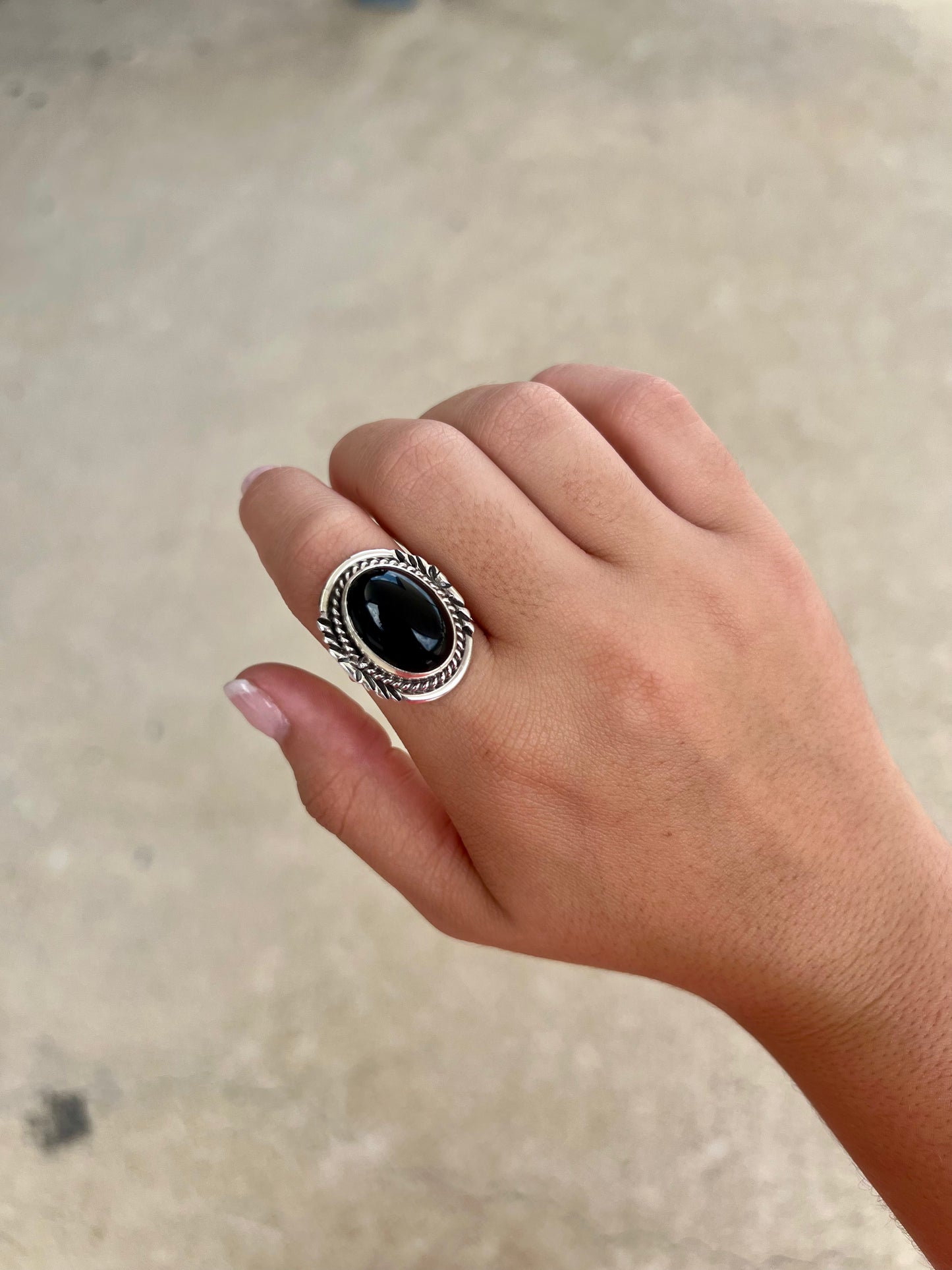 The Bex Black Onyx Sterling Silver Ring