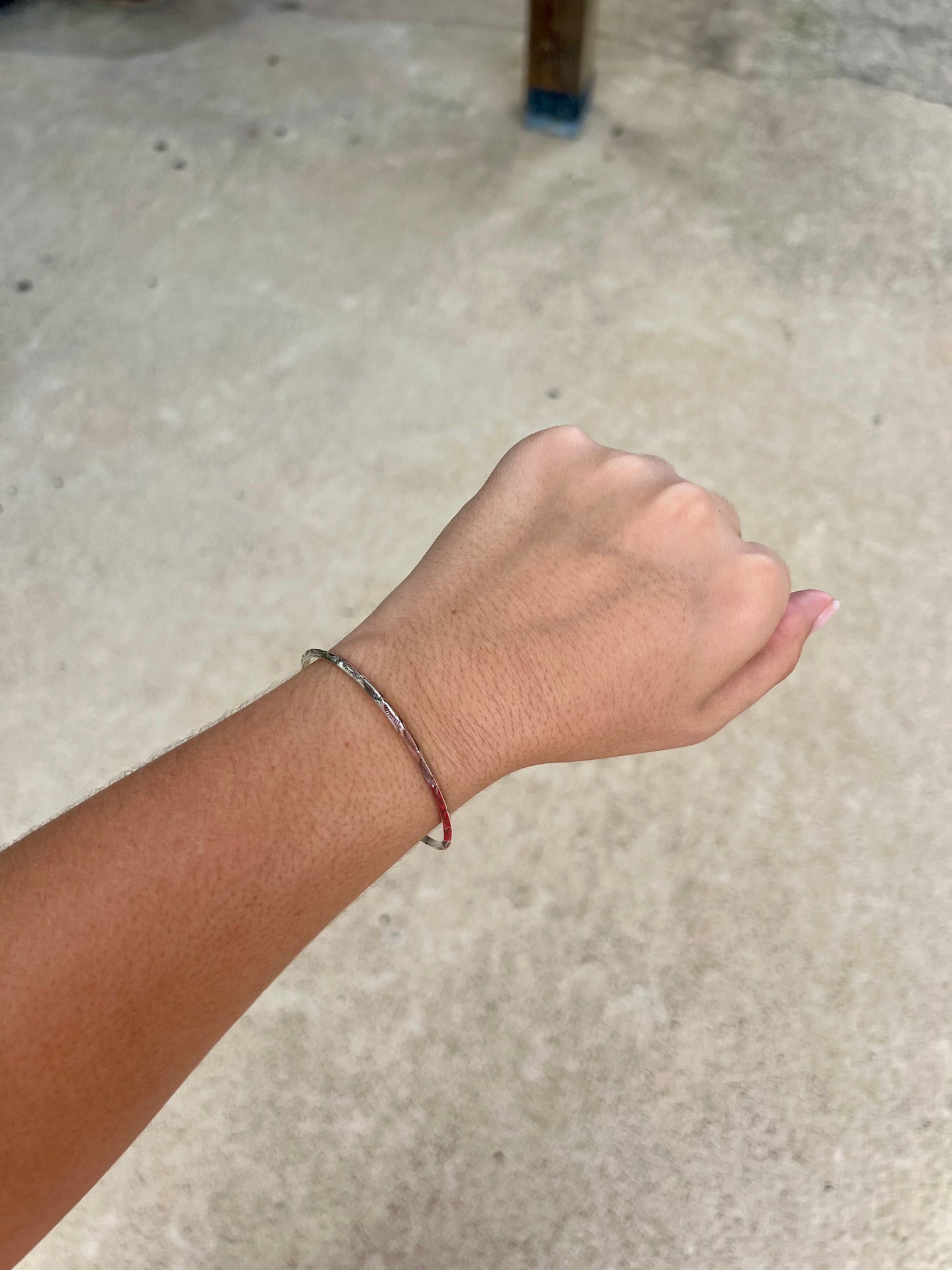 Simple Stamped Sterling Silver Stacker Cuff