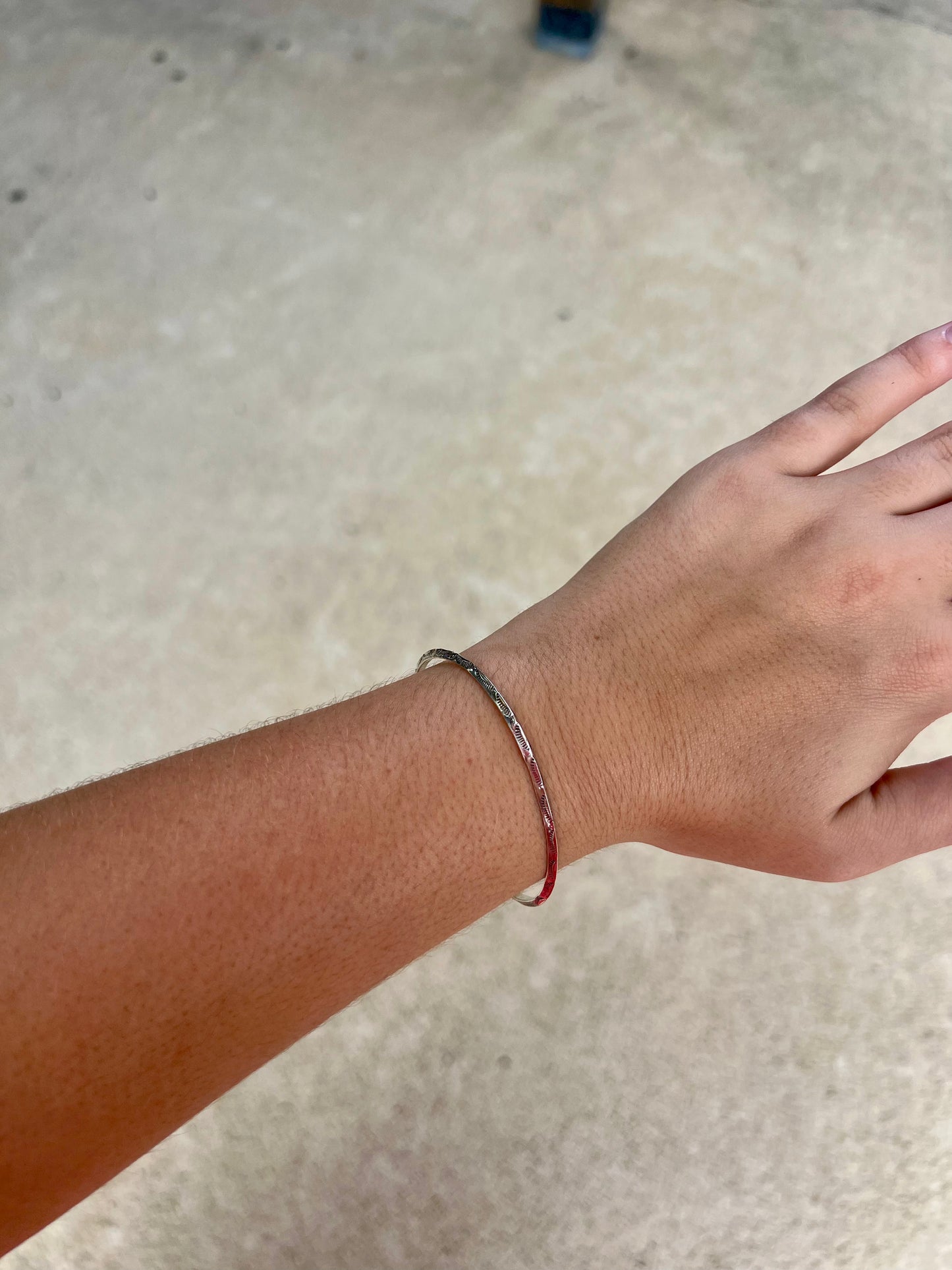 Simple Stamped Sterling Silver Stacker Cuff
