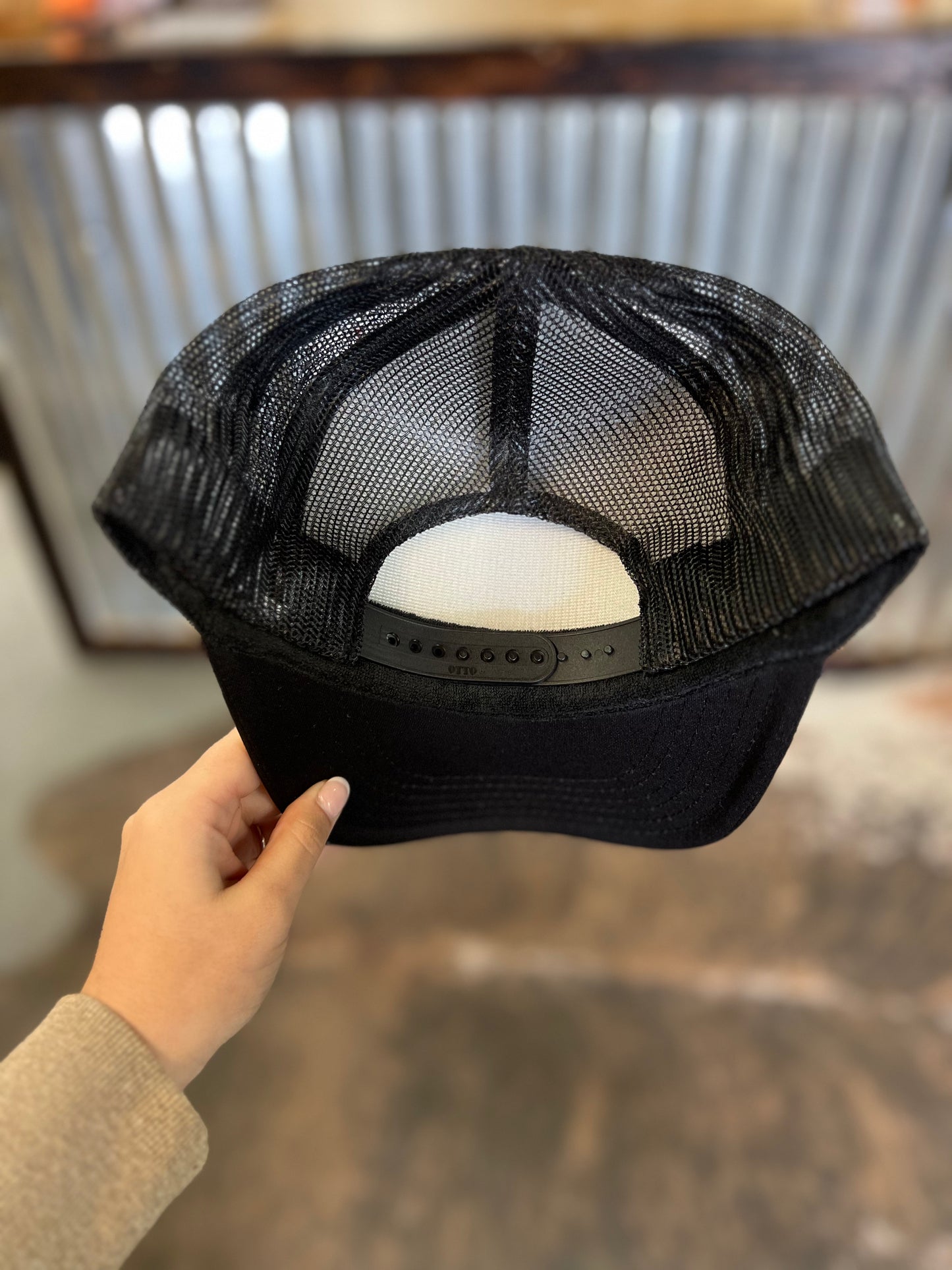 The Olde General Store Logo Trucker Hat - Tan/Black