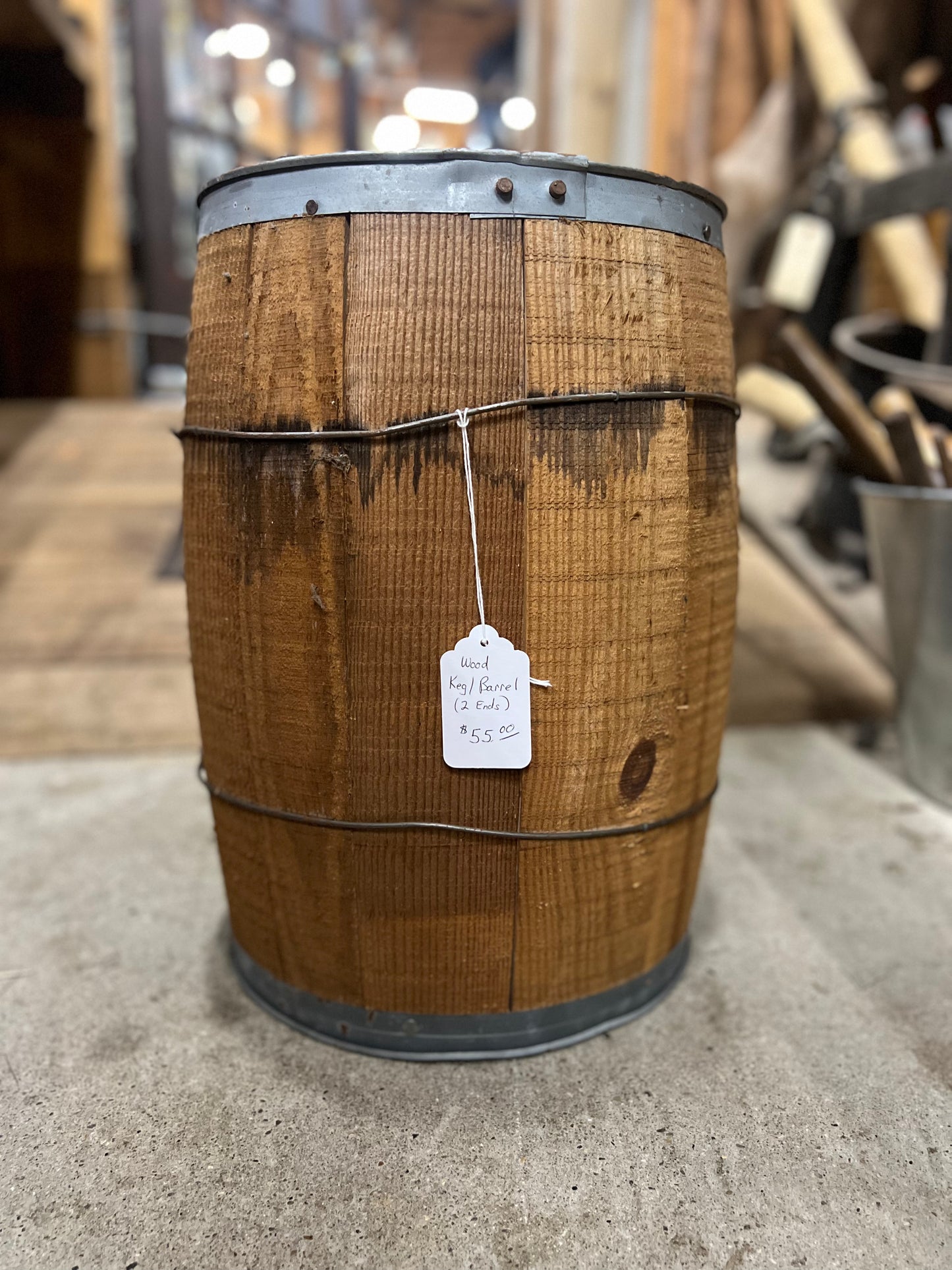Wood Keg/Barrel (2 Ends)