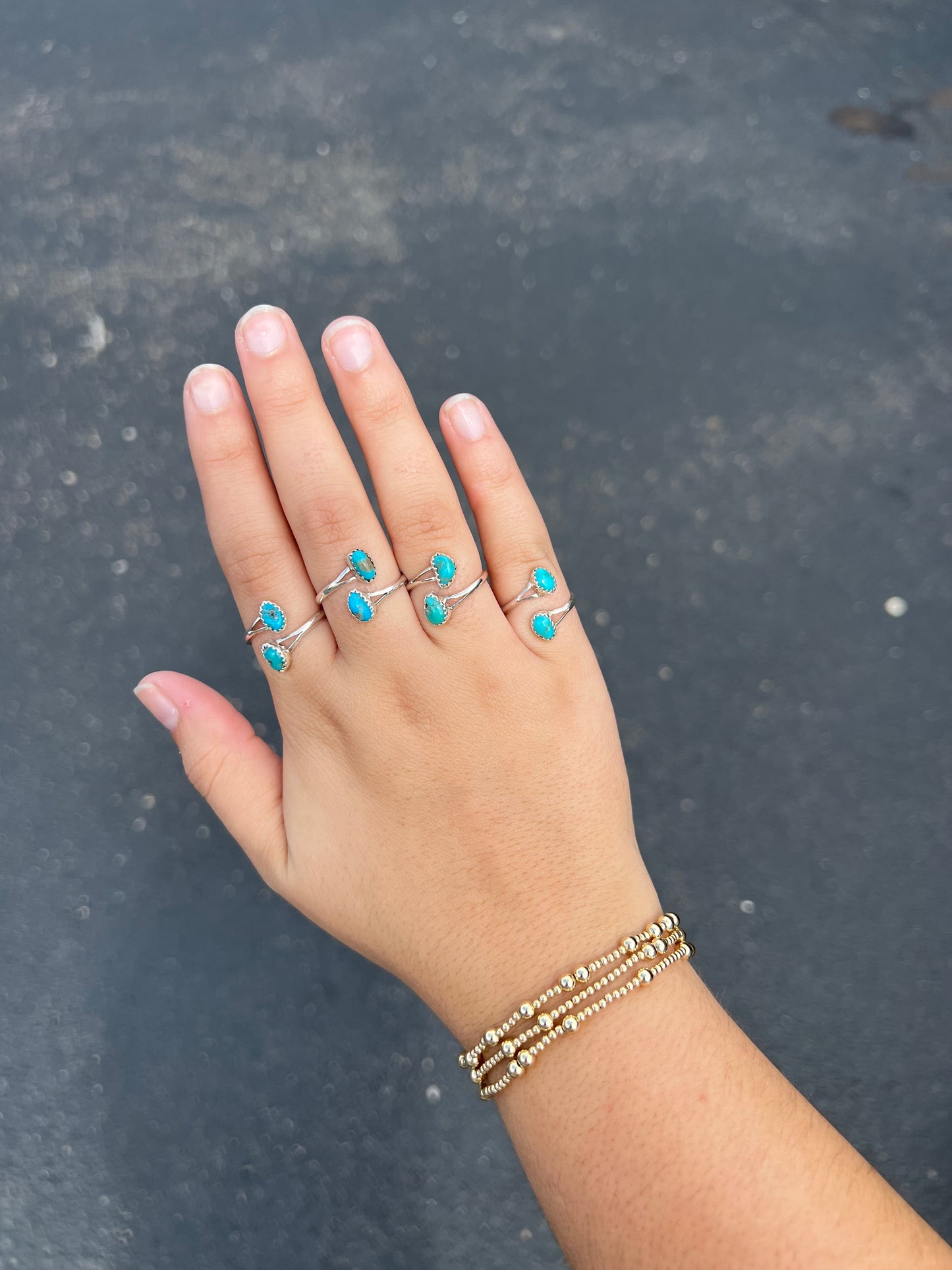 Genuine Turquoise Wrap Ring