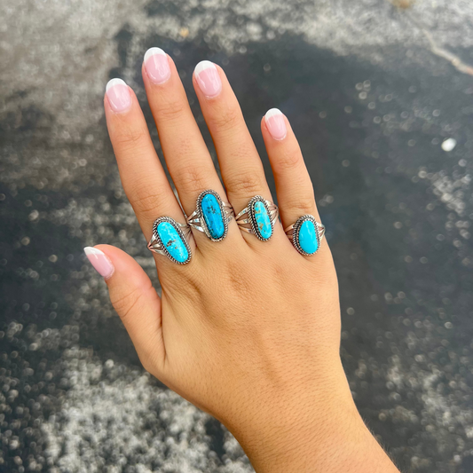 The Remi Genuine Turquoise Sterling Silver Ring