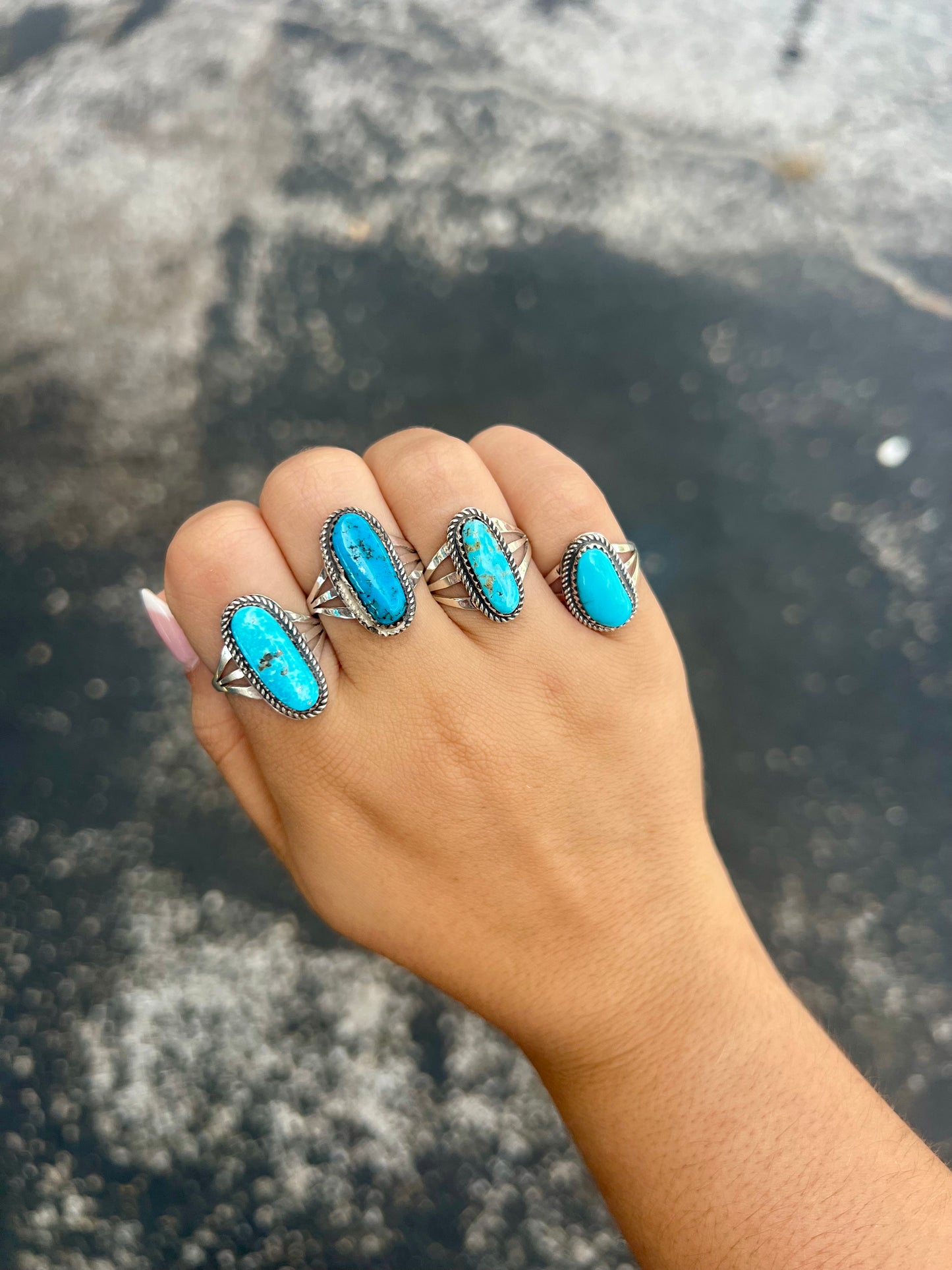The Remi Genuine Turquoise Sterling Silver Ring