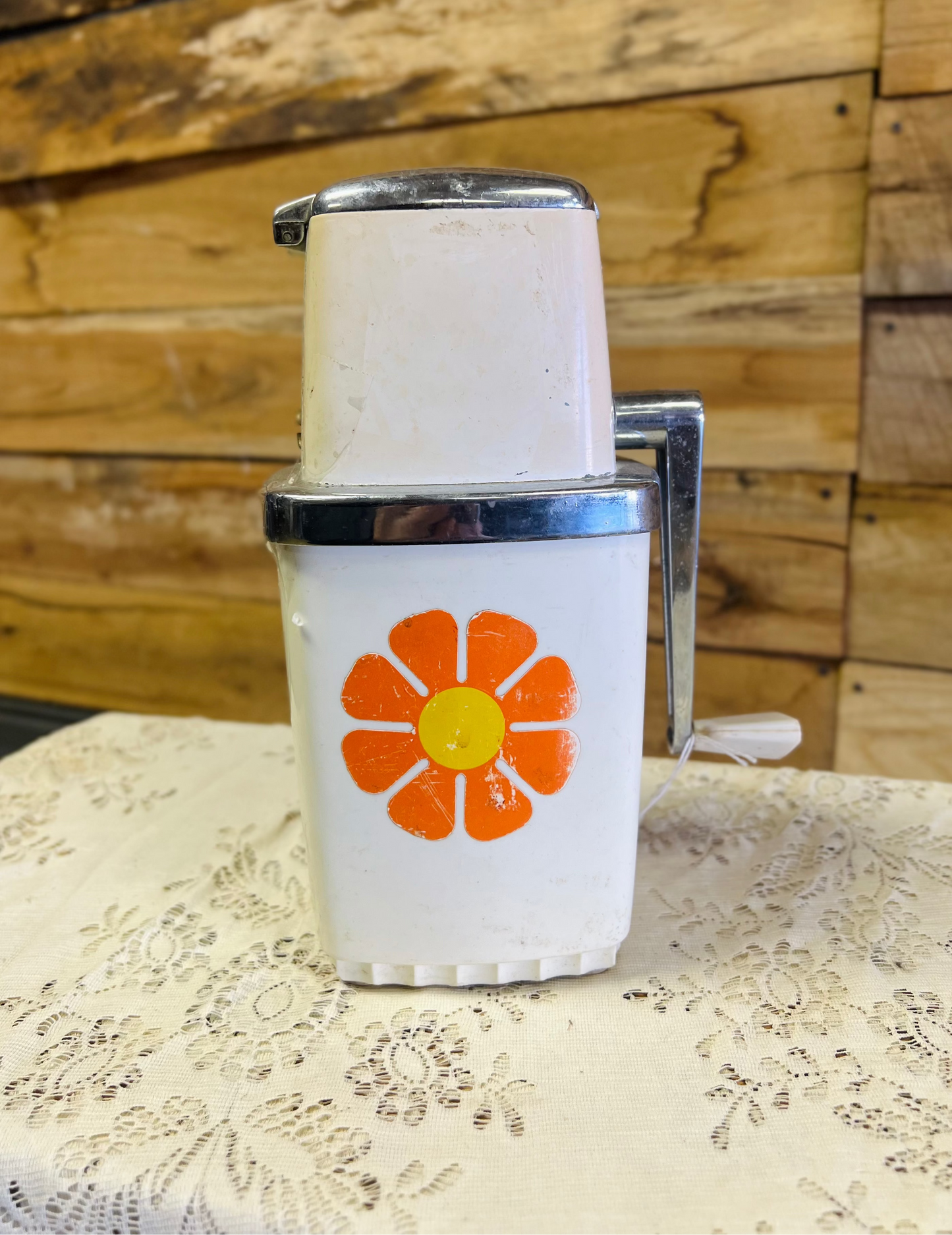 Vintage 1950s Swing-A-Way Countertop Hand Crank Ice Crusher Grinder