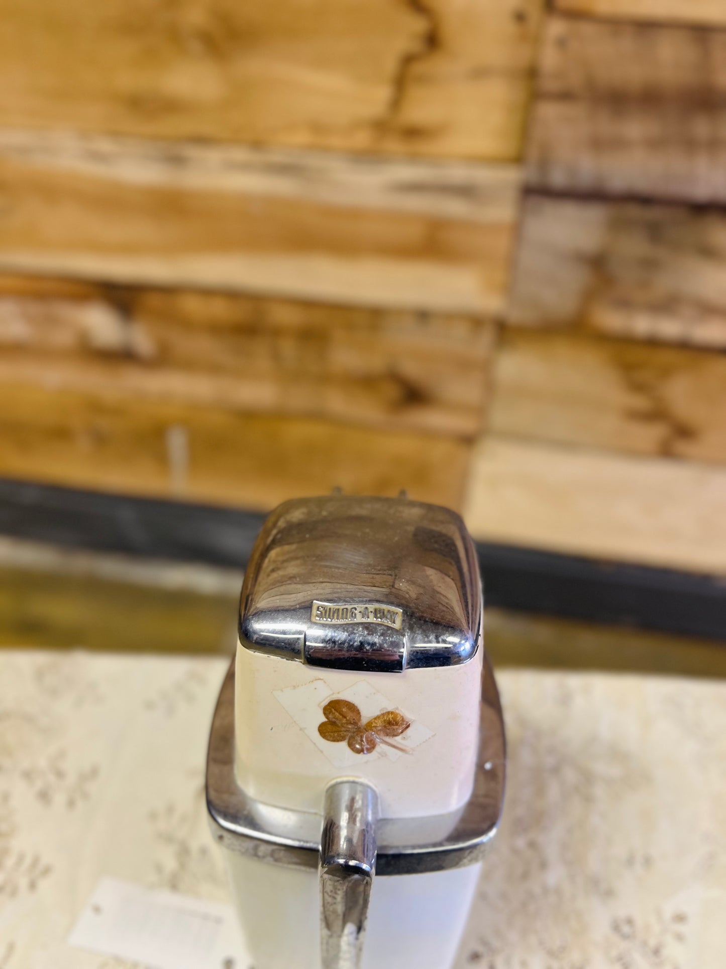 Vintage 1950s Swing-A-Way Countertop Hand Crank Ice Crusher Grinder