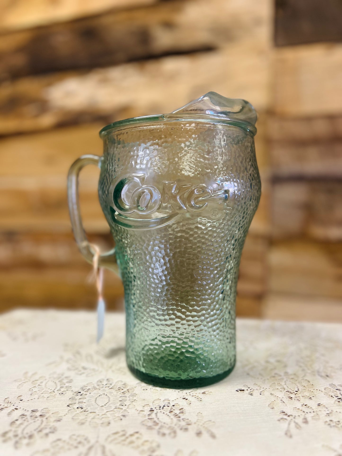 Vintage Coke Coca Cola Pebble Glass Pitcher