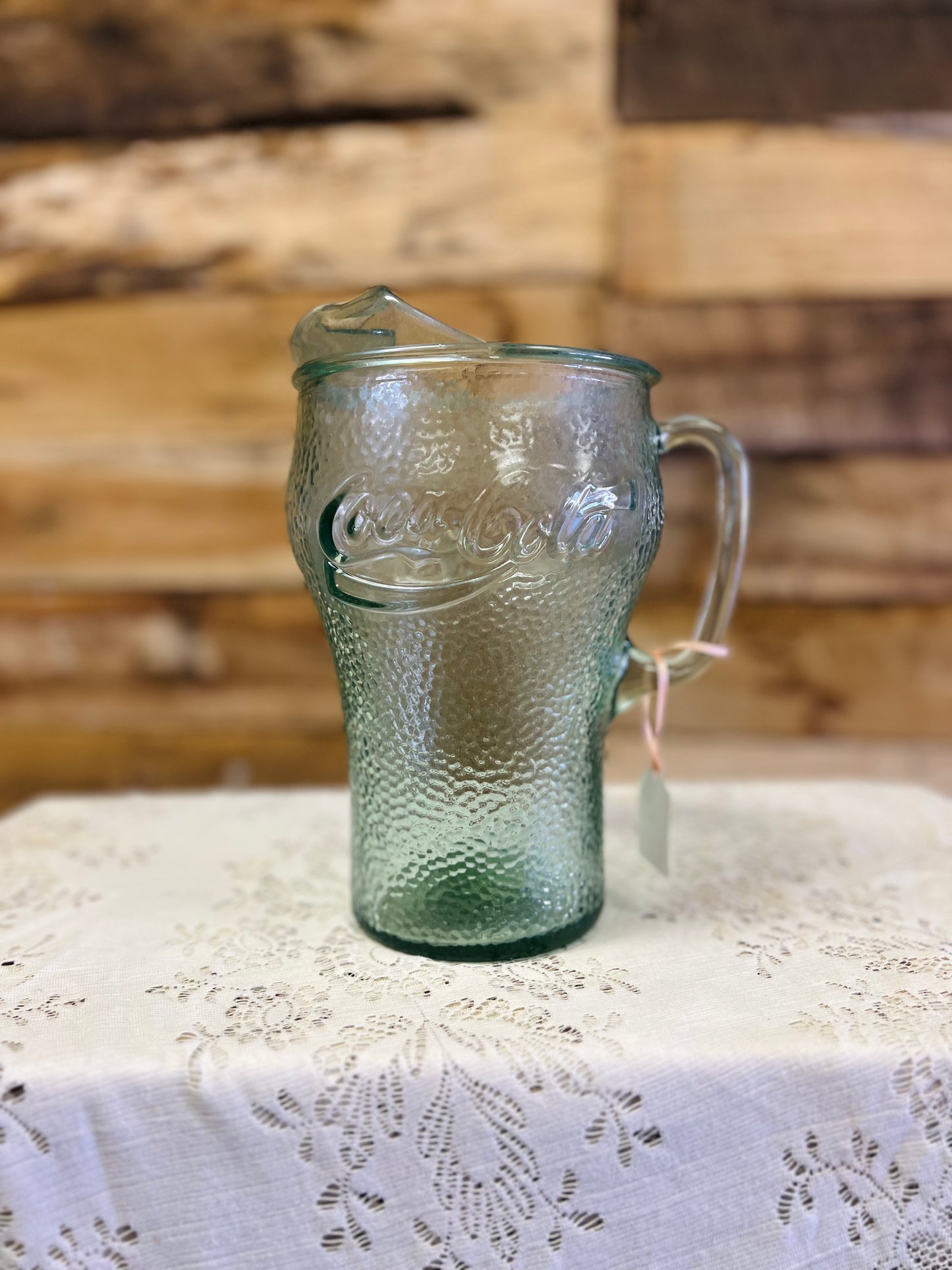 Vintage Coke Coca Cola Pebble Glass Pitcher