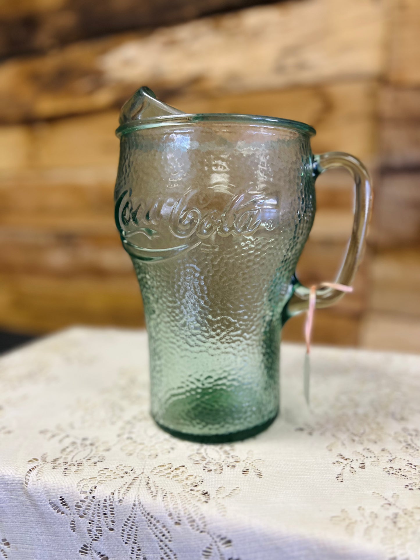 Vintage Coke Coca Cola Pebble Glass Pitcher