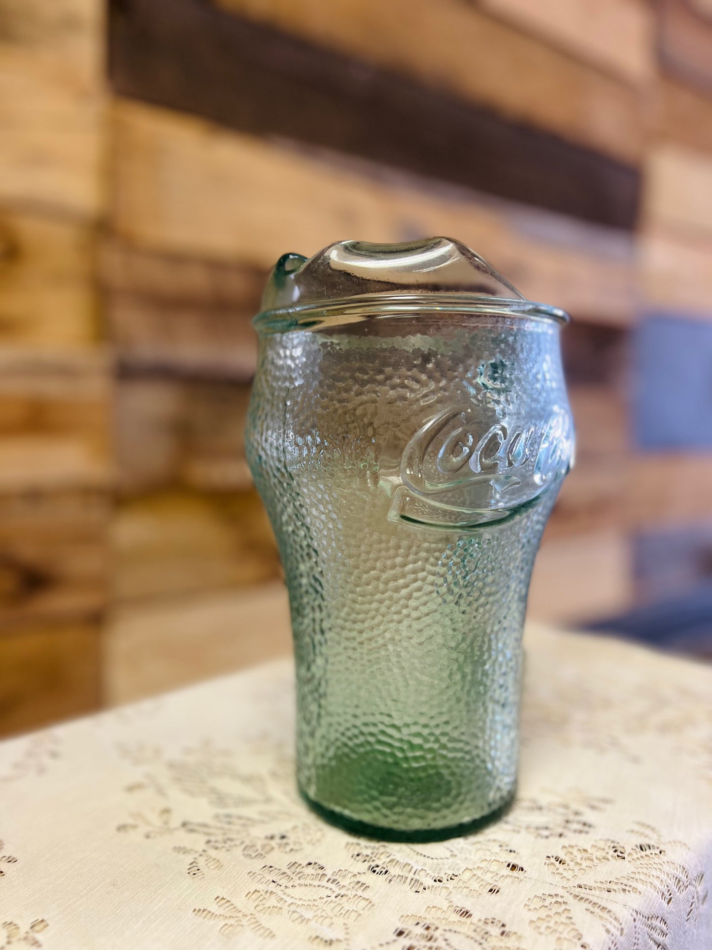 Vintage Coke Coca Cola Pebble Glass Pitcher