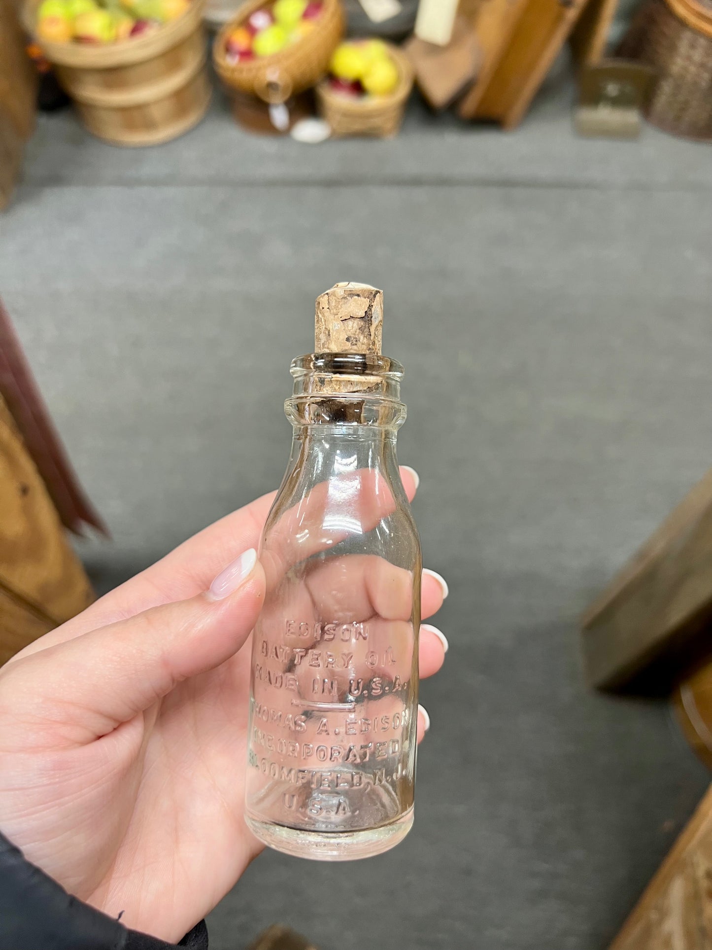 Thomas Edison Battery Oil Bottle