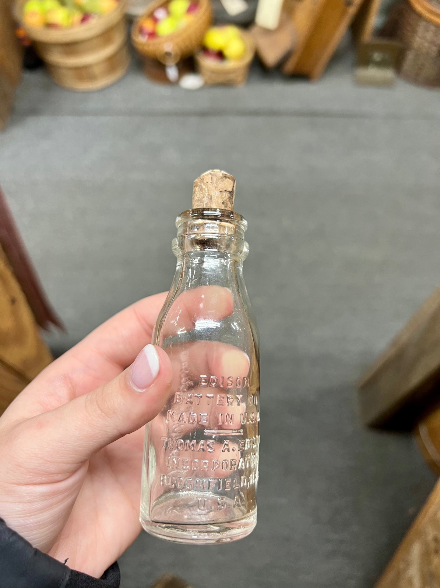 Thomas Edison Battery Oil Bottle