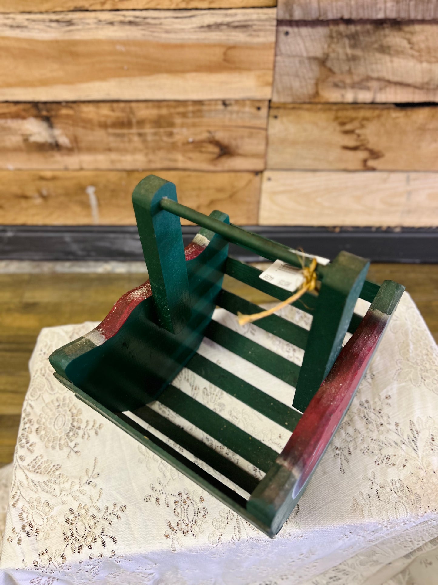 Vintage Wood Watermelon Slat Basket