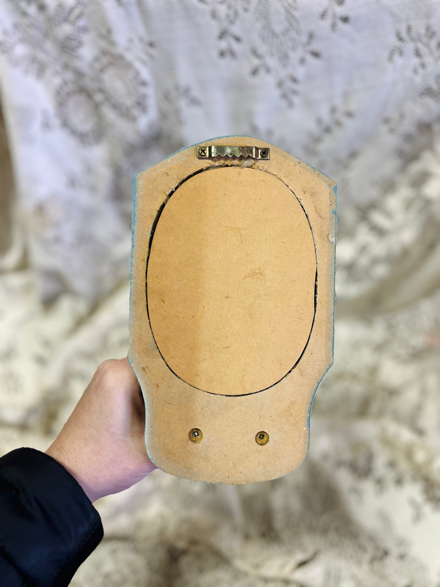 Vintage Wall Candle Sconce with "Home Is Where The Heart Is" Mirror