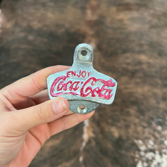 Enjoy Coca Cola Silver Red Bottle Opener Wall mount