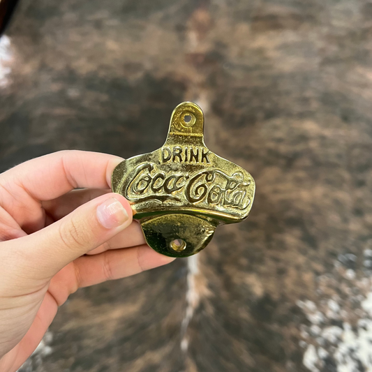 Drink Coca Cola Gold Color Bottle Opener Wall mount
