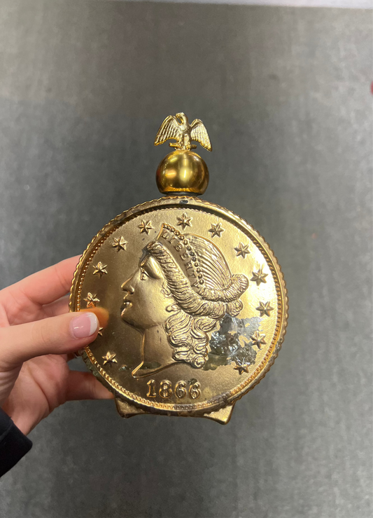 Vintage Avon Twenty Dollar Gold Piece Decanter