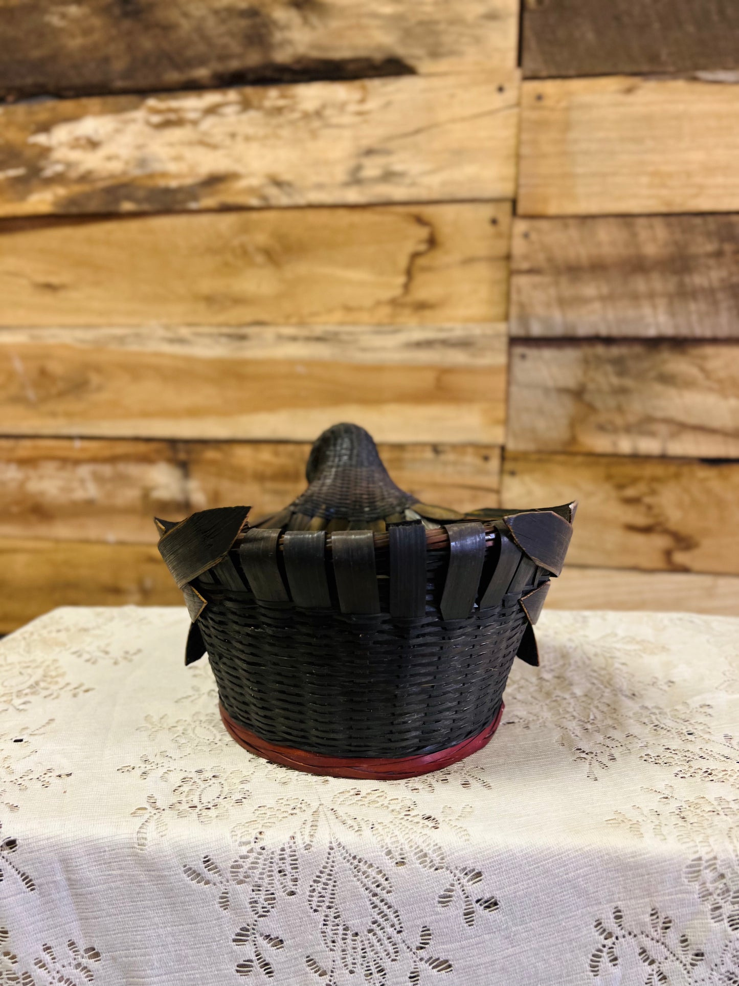 Vintage Duck Wicker Basket