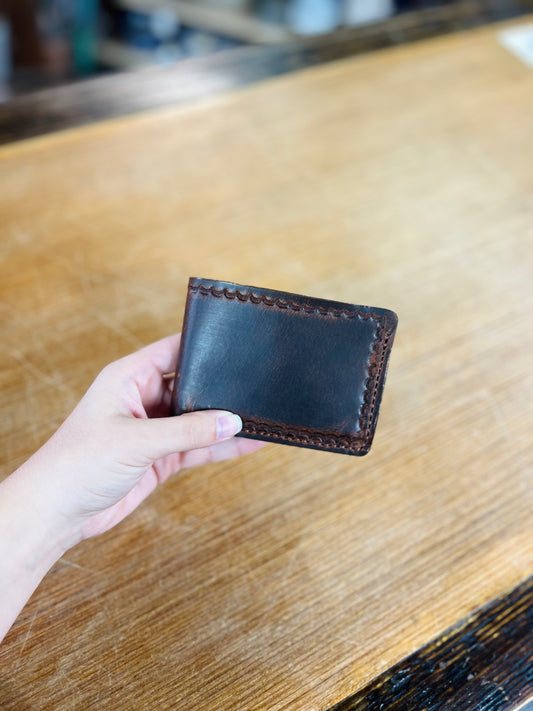 Genuine Leather Bifold Wallet - Amish Made